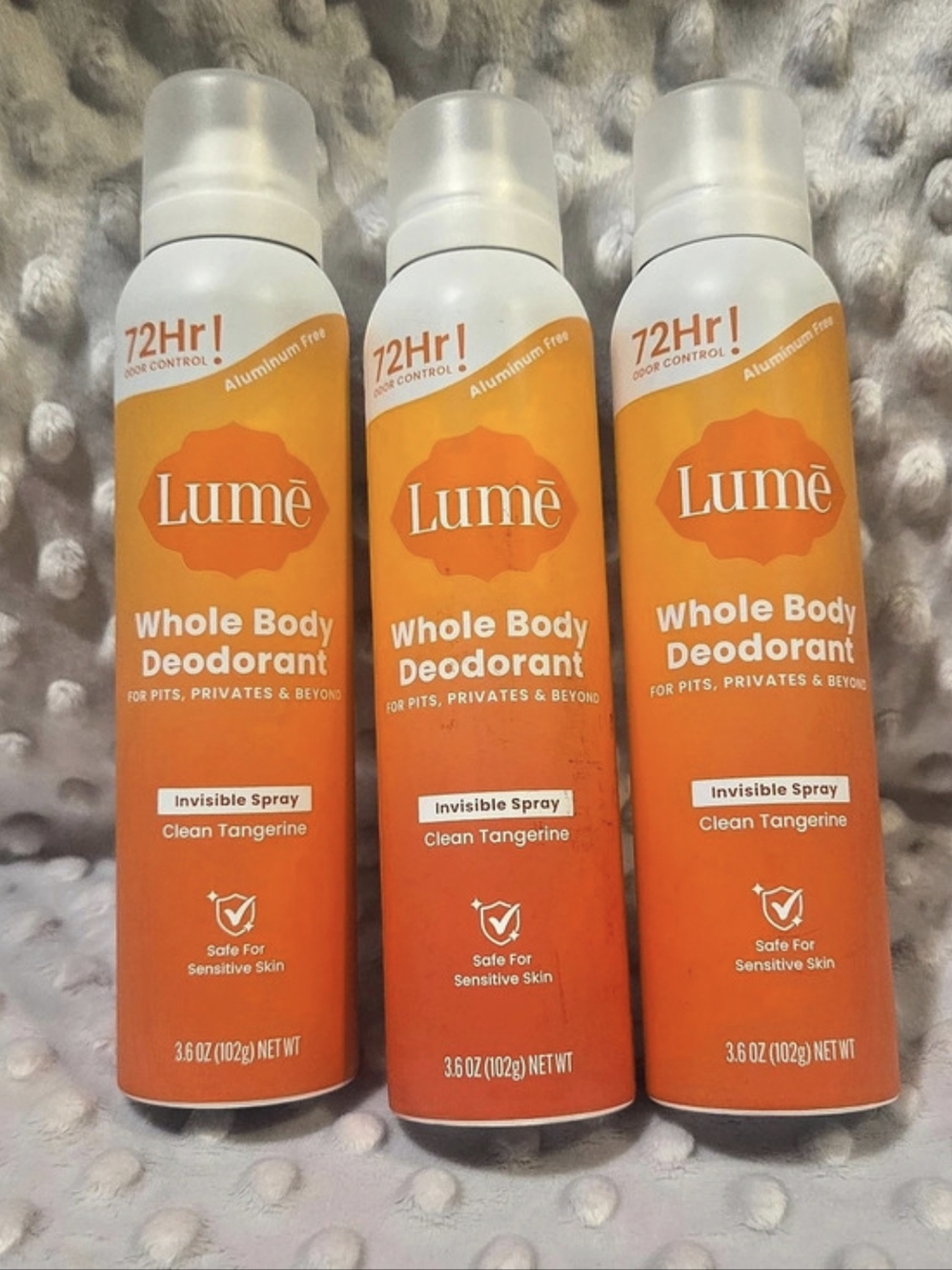 Lume Whole Body Deodorant Invisible Spray Clean Tangerine Clean Tangerine 3-Pack